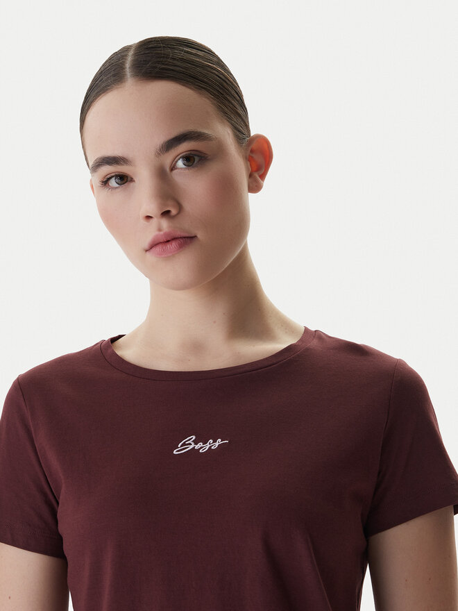 BOSS BOSS T-Shirt Elove 50554696 Dunkelrot Slim Fit