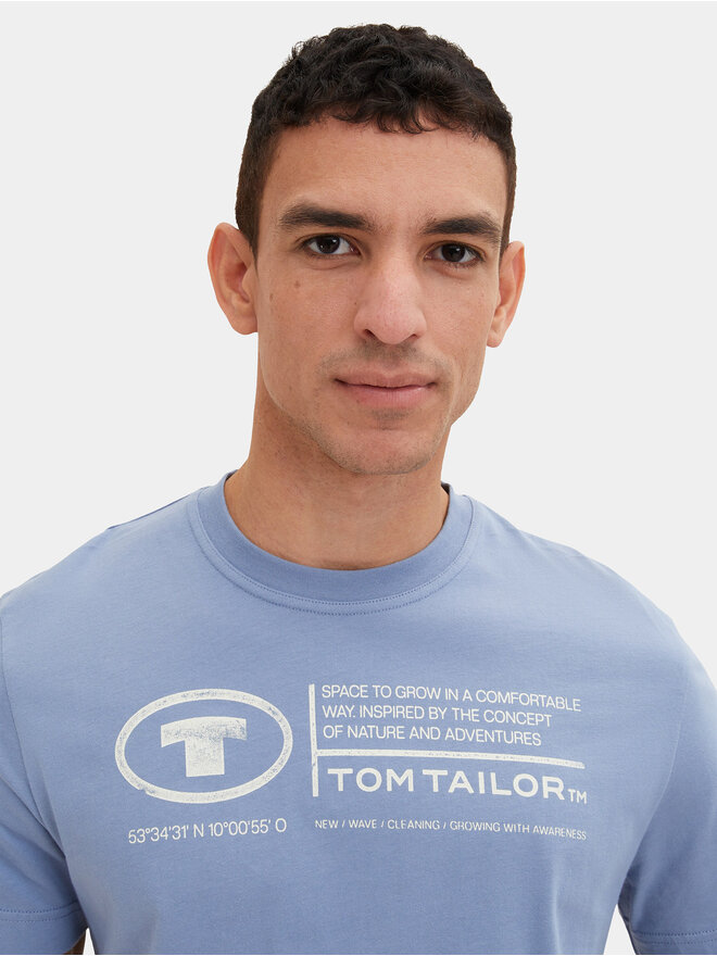 Tom Tailor Tom Tailor Marškinėliai 1035611 Žydra Regular Fit