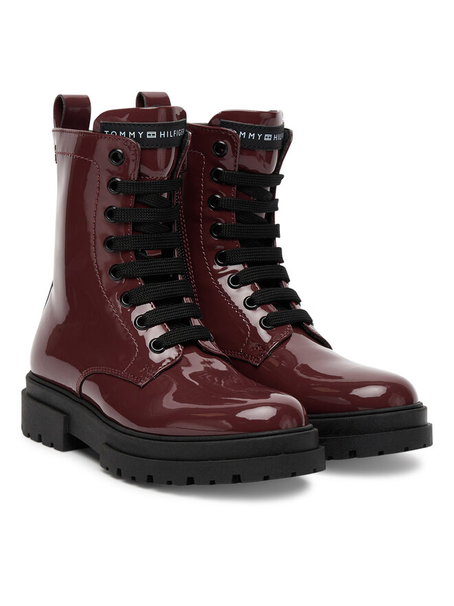 Tommy Hilfiger Trappers Tommy Hilfiger Lace-Up Bootie T4A5-34025-0775 S Vișiniu