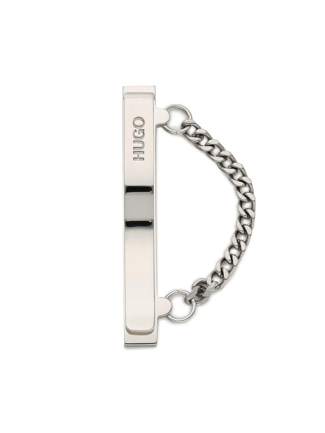 HUGO Krawattennadel Hugo E-Chain-Tie Bar 50462202 Silberfarben