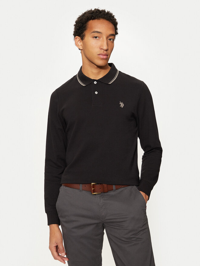 U.S. Polo Assn. U.S. Polo Assn. Pólóing MUP2255 Fekete Regular Fit