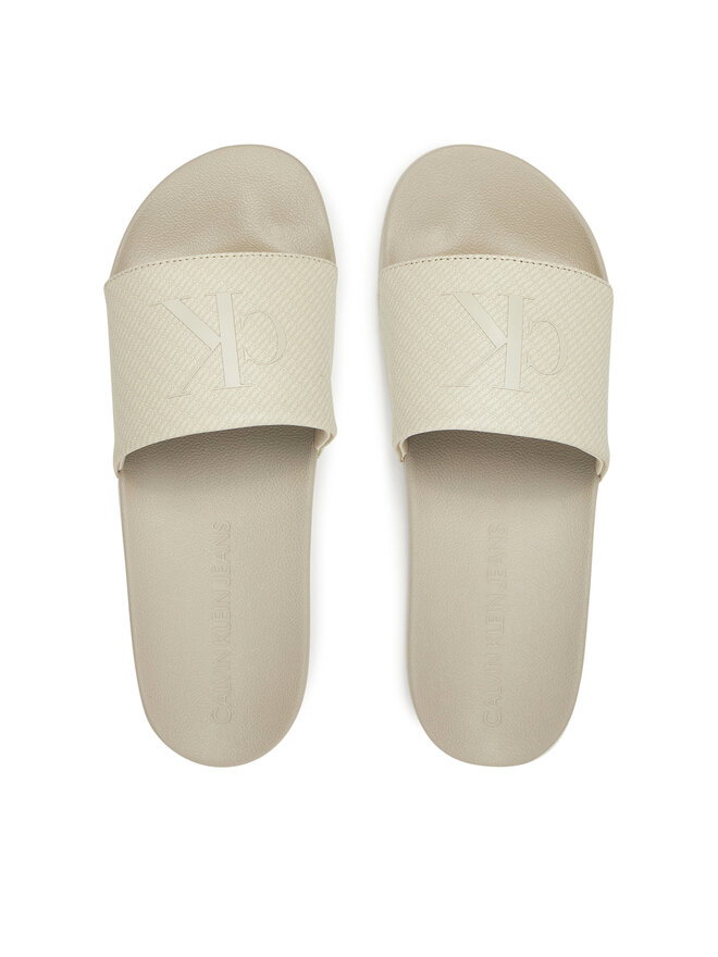 Calvin Klein Jeans Iešļūcenes Calvin Klein Jeans Slide Aop Print YM0YM01269 Bēšs