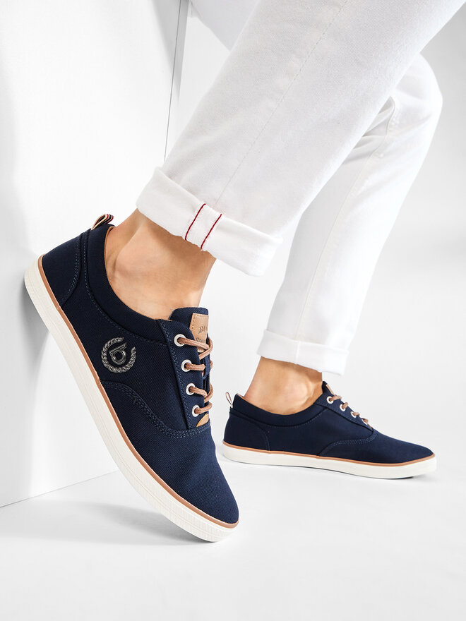 Bugatti Sneakers aus Stoff Bugatti 321-50204-6900-4100 Dunkelblau