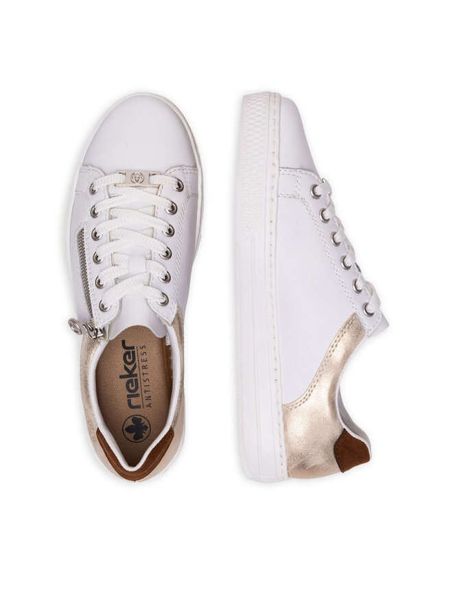 Rieker Sneakersy Rieker L59A1-81 Biela