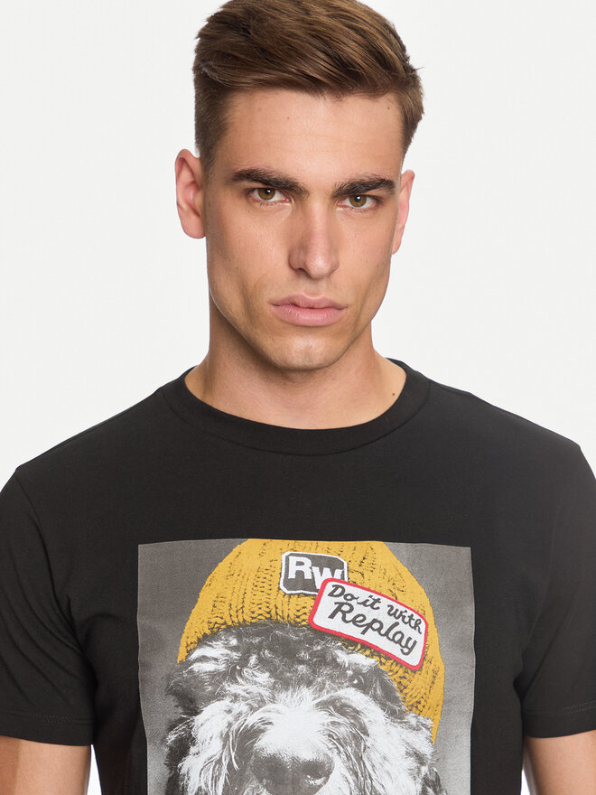 REPLAY REPLAY Camiseta M6951 .000.2660 Negro Regular Fit