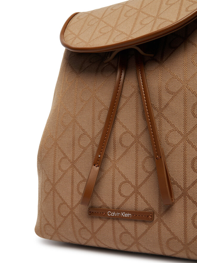 Calvin Klein Rucksack Calvin Klein Emblem Aop Jacquard LV04F3536G Braun