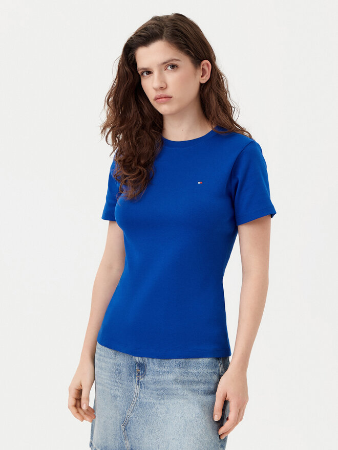 Tommy Hilfiger Tommy Hilfiger Marškinėliai New Cody WW0WW40587 Mėlyna Slim Fit