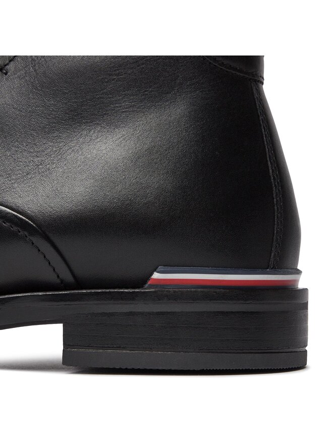 Tommy Hilfiger Черевики Tommy Hilfiger Core Rwb Hilfiger Lth L Boot FM0FM04804 Чорний
