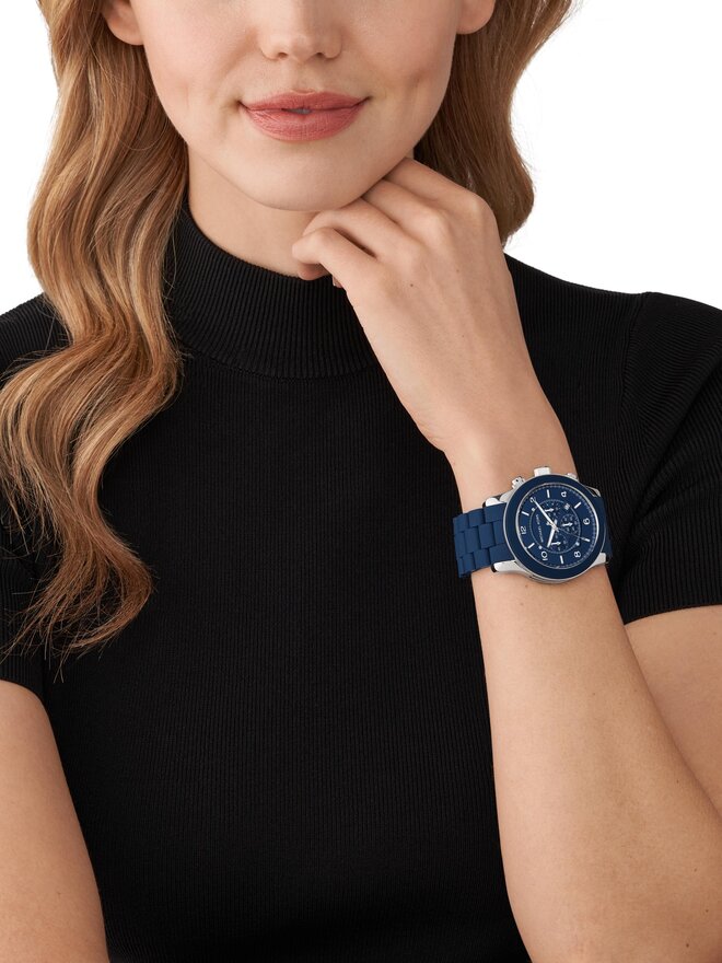 Michael Kors Hodinky Michael Kors Runway MK9077 Tmavomodrá
