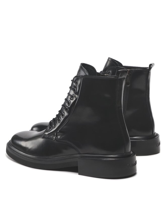 Calvin Klein Kozaki Calvin Klein Lace Up Boot Br Lth HM0HM00669 Czarny