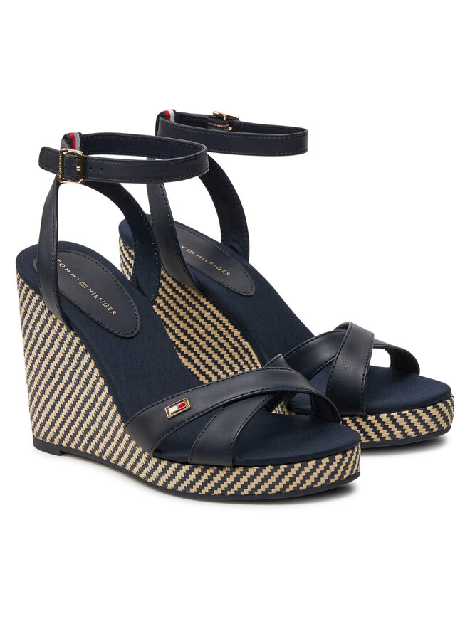 Tommy Hilfiger Sandalias Tommy Hilfiger Im Raffia Sandal FW0FW08224 Azul marino