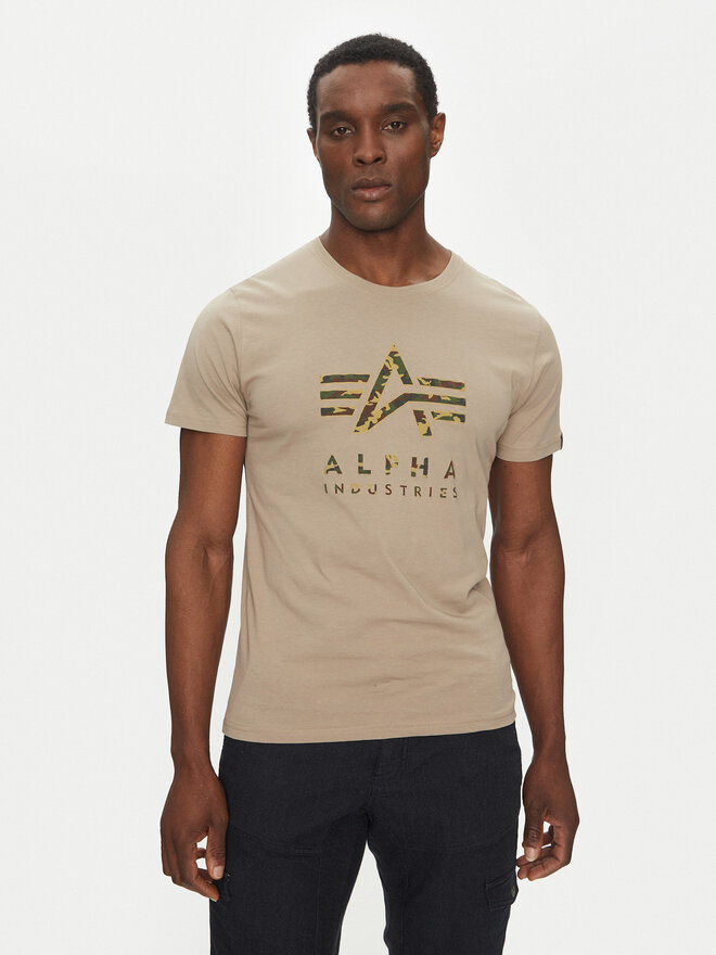 Alpha Industries Alpha Industries Camiseta Camo Puff 146506 Beis Regular Fit