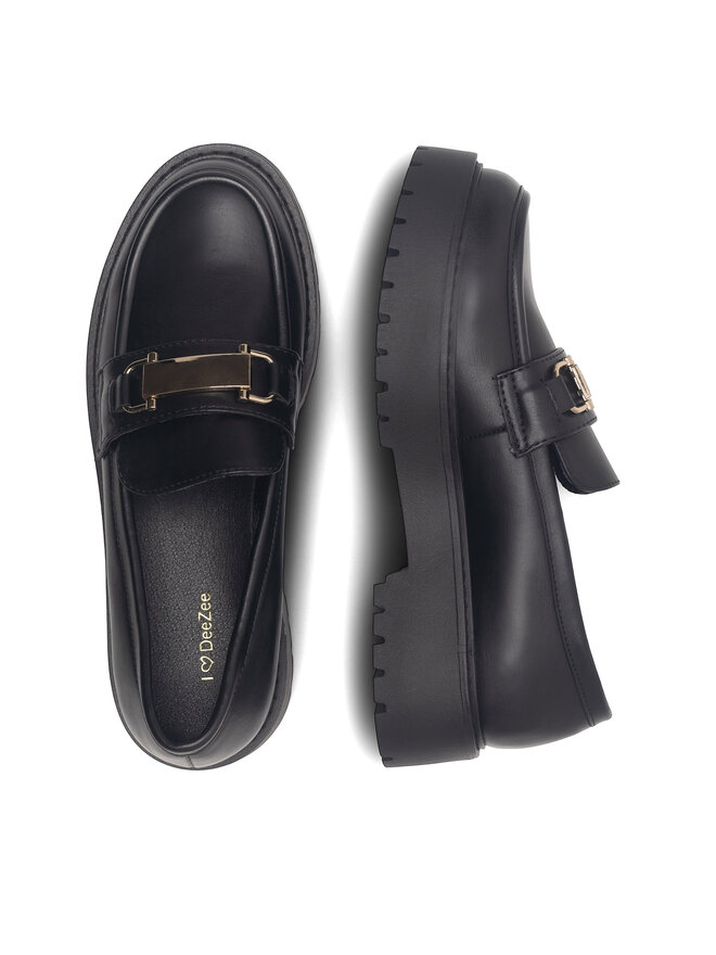 DeeZee Loafersy DeeZee BLANCHE HY18638-4 Czarny