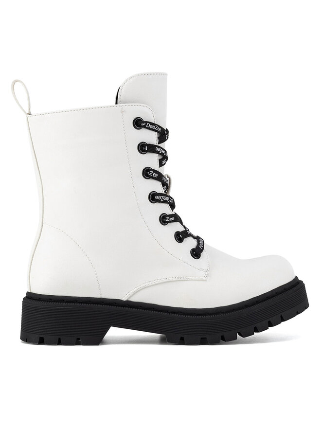 DeeZee Botines planos DeeZee CS5587-16 Blanco