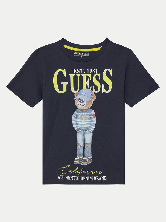 Guess Guess Póló L5RI17 K8HM4 Sötétkék Regular Fit