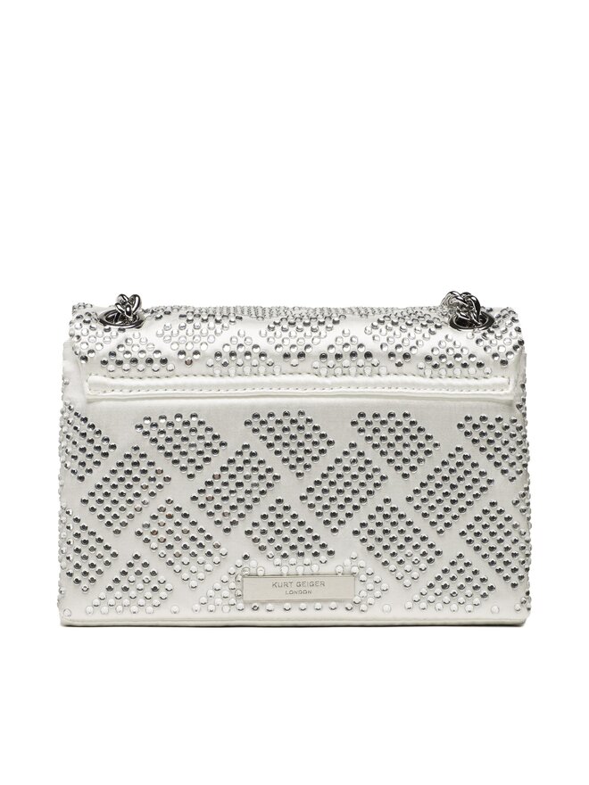 Kurt Geiger Kabelka Kurt Geiger Fabric Mini Kensington 9546641609 Stříbrná