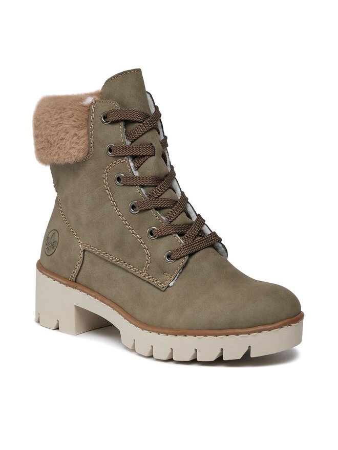 Rieker Polokozačky Rieker X5718-52 Khaki