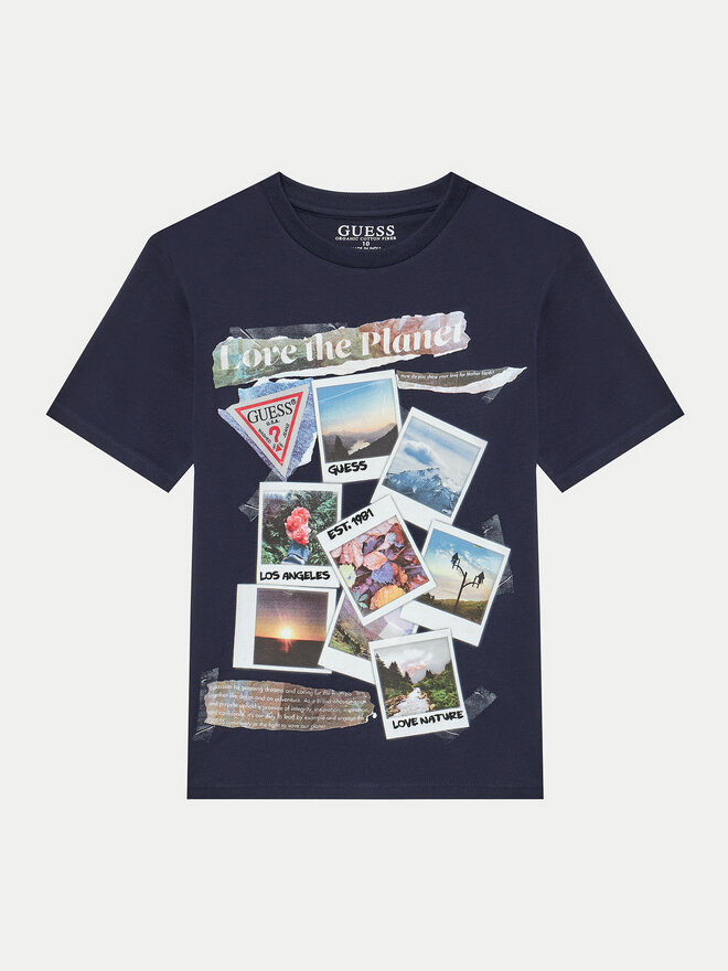 Guess Guess Camiseta L4YI44 K8HM4 Azul marino Oversize