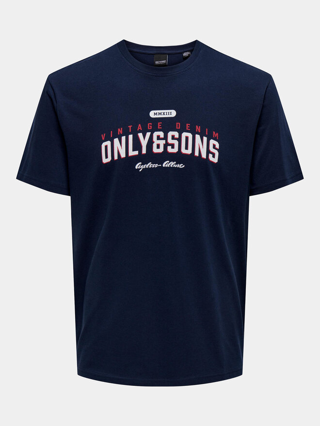 Only & Sons Only & Sons Marškinėliai Lenny 22028593 Tamsiai mėlyna Regular Fit