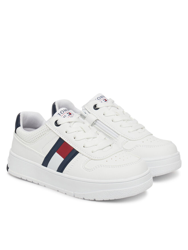 Tommy Hilfiger Αθλητικά Tommy Hilfiger Flag Low Cut Velcro Sneaker T3X9-33859-1355 M Λευκό