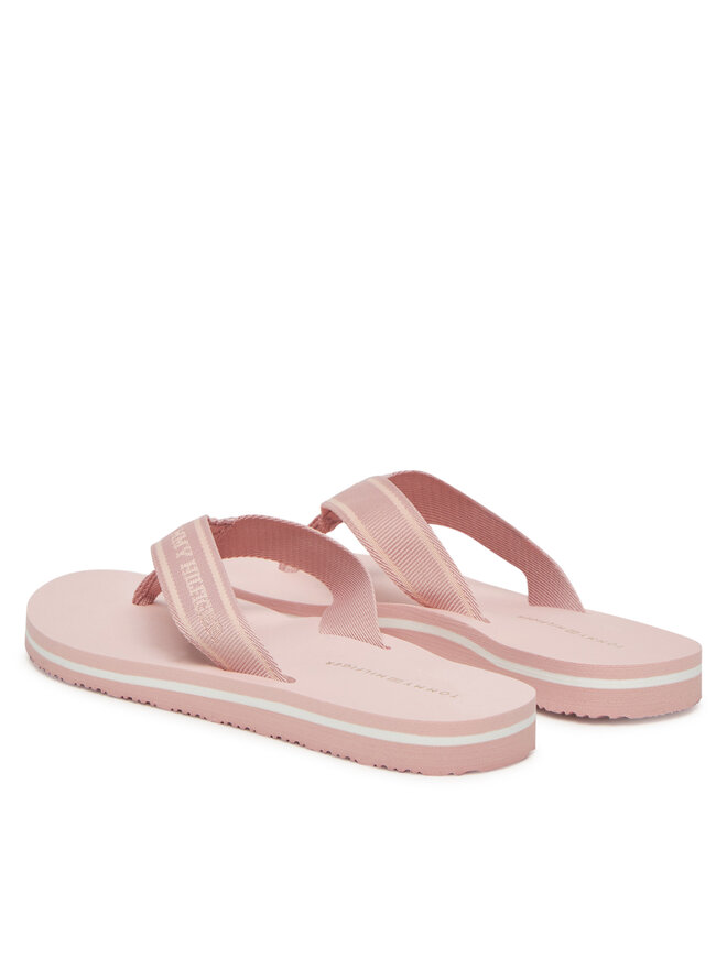 Tommy Hilfiger Japanke Tommy Hilfiger Hilfiger Webbing Beach Sandal FW0FW08515 Ružičasta