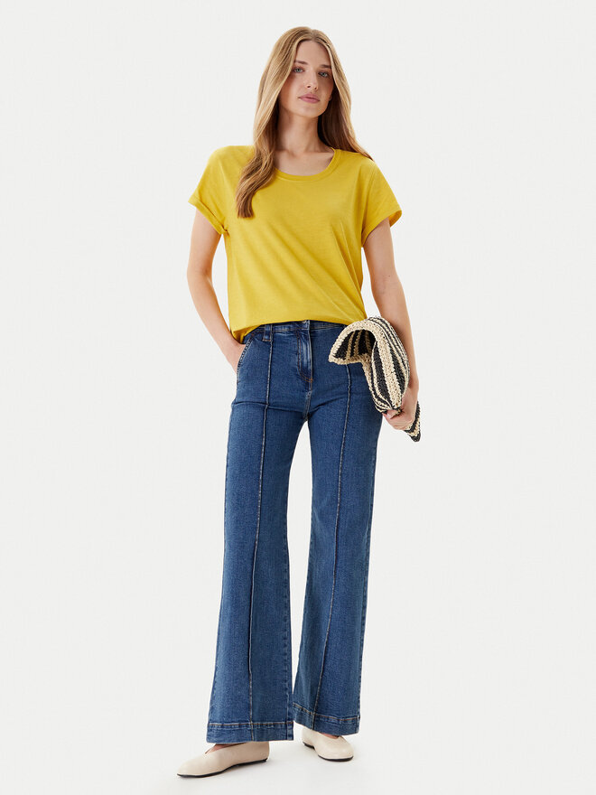 United Colors Of Benetton United Colors Of Benetton Camiseta 3BVXD109F Amarillo Regular Fit
