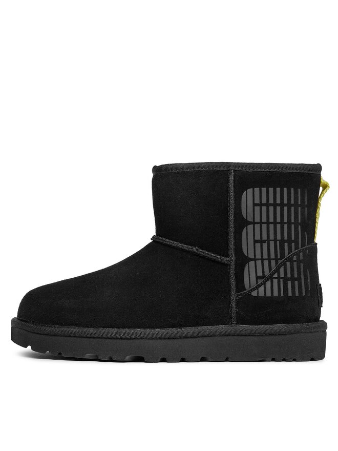 Ugg Μπότες Χιονιού Ugg W Classic Mini Ugg Side Logo 1144057 Μαύρο