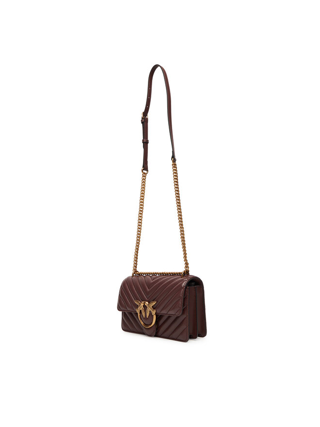 PINKO Handtasche PINKO Love One Mini Dc AI 25-26 PLTT 100074 A0GK Dunkelrot