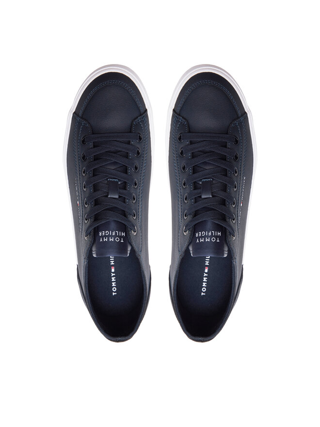 Tommy Hilfiger Tenisky Tommy Hilfiger Corporate Vulc Leather FM0FM04953 Tmavomodrá