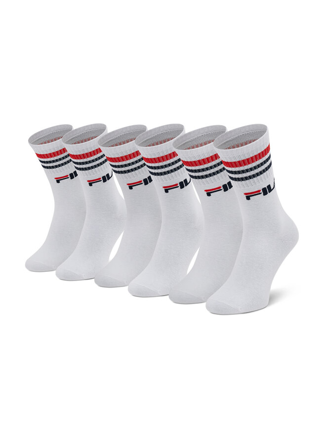 Fila Комплект 3 чифта дълги чорапи мъжки Fila Calze F9090 Бял