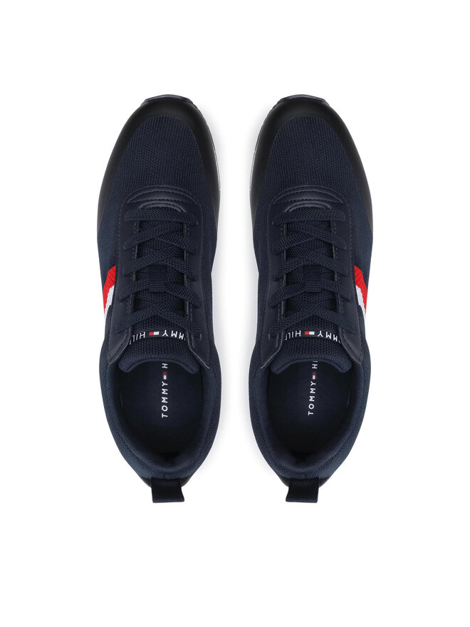 Tommy Hilfiger Sneakers Tommy Hilfiger Retro Knit Stripes Runner FM0FM03610 Dunkelblau