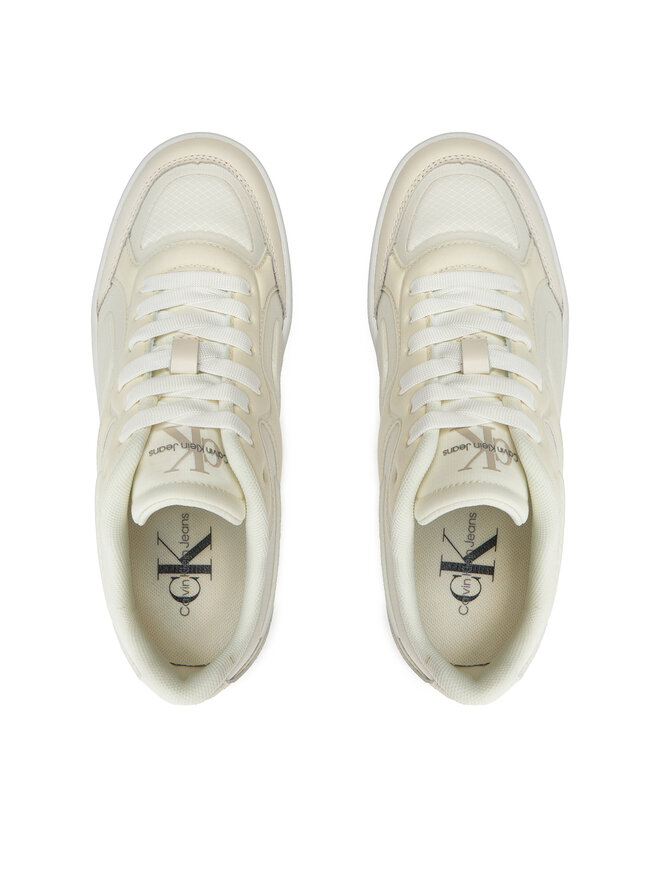Calvin Klein Jeans Sneakersy Calvin Klein Jeans Basket Cupsole Low Mix In Mtl YW0YW01462 Biały