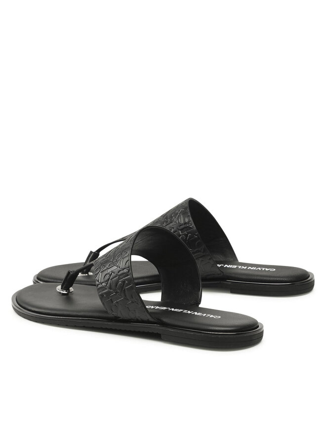 Calvin Klein Jeans Джапанки Calvin Klein Jeans Flat Sandal Toe Slide Em Pa-Pl YW0YW00142 Черен