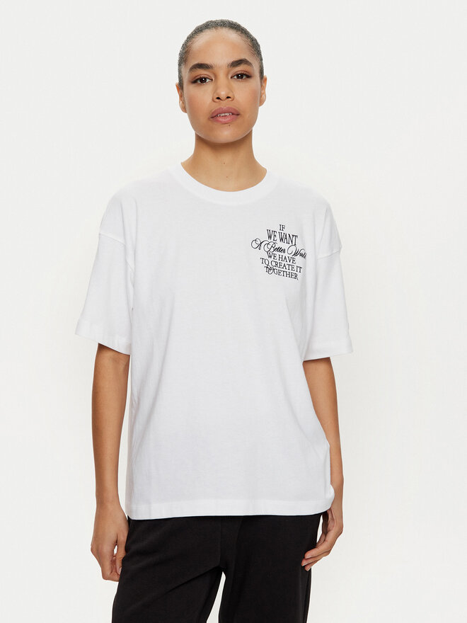 Champion Champion Marškinėliai 117473 Balta Loose Fit