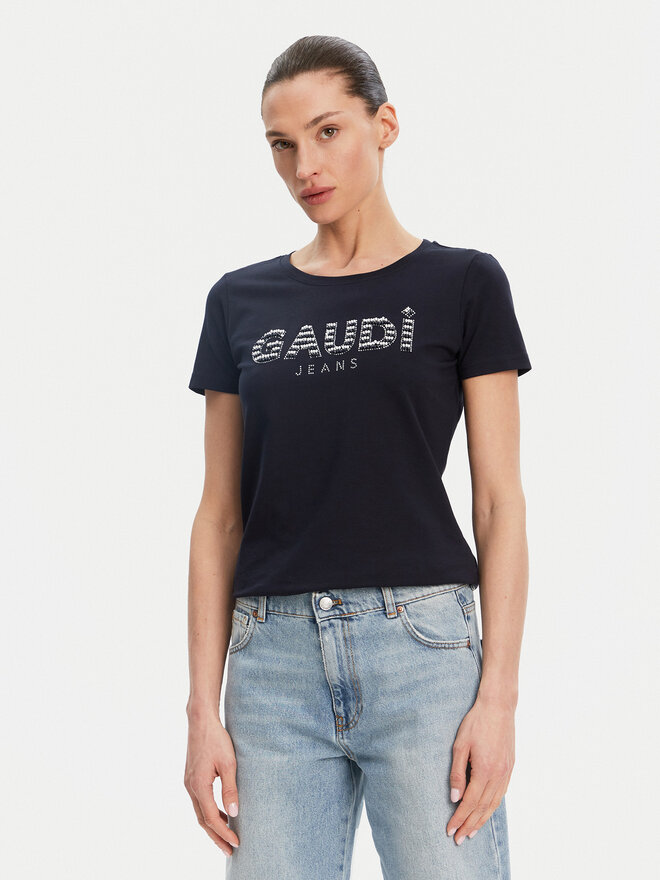Gaudi Gaudi T-Shirt 511BD64021 Dunkelblau Regular Fit