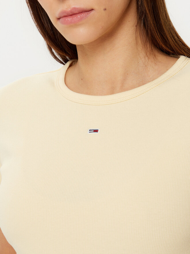 Tommy Jeans Tommy Jeans Marškinėliai Essential DW0DW17383 Smėlio Slim Fit