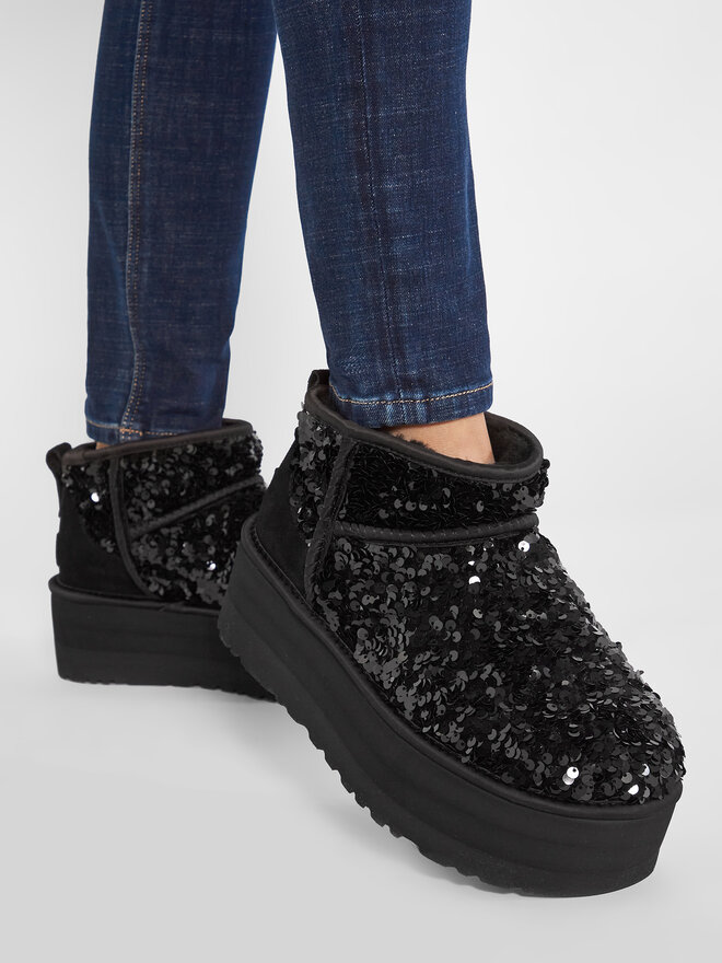 UGG かたい Ultra Mini Chunky Sequin 25 ムートン ブーツ