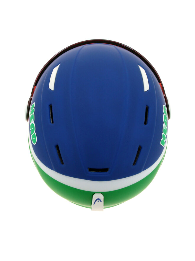 Head Kask narciarski Head Mojo Visor Blue/Green 328234 Niebieski