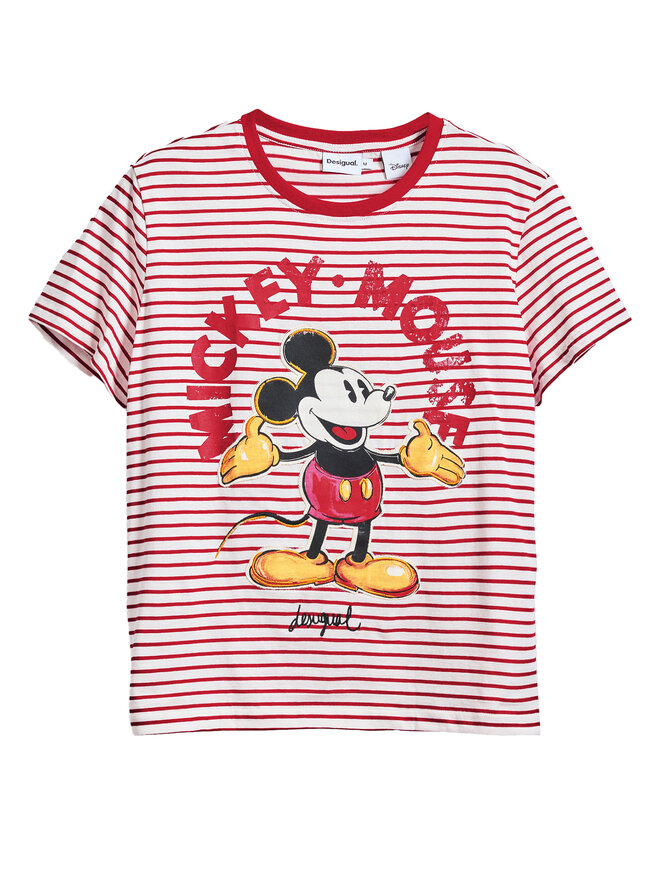 Desigual Desigual Marškinėliai Mickey 25SWTKAI Raudona Regular Fit