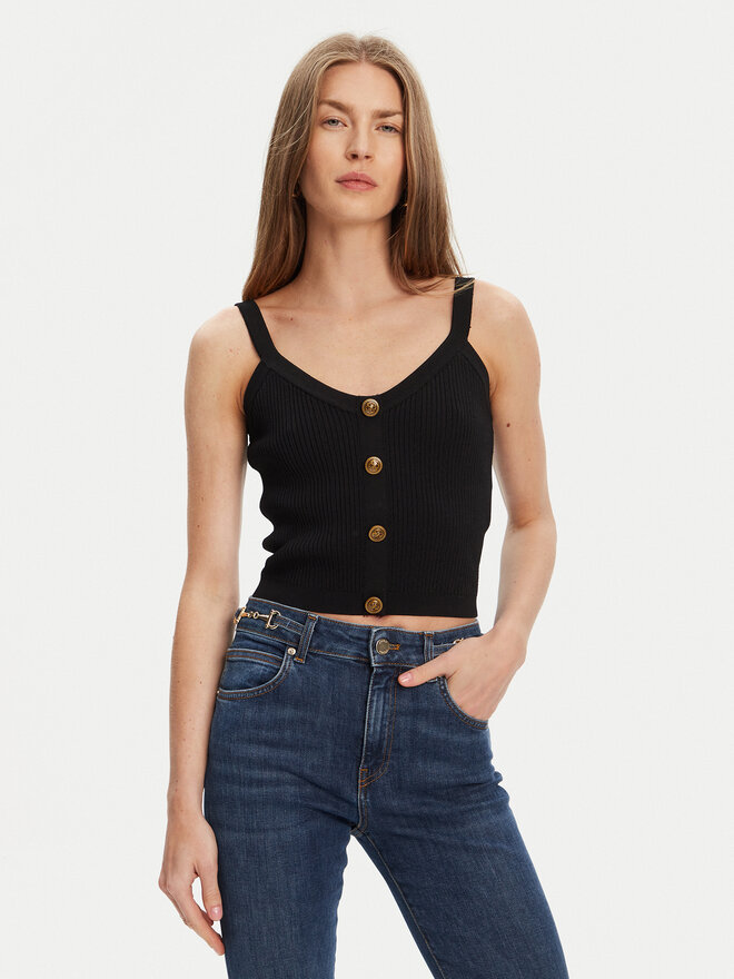 Guess Guess Τοπ W5YR10 Z0130 Μαύρο Regular Fit