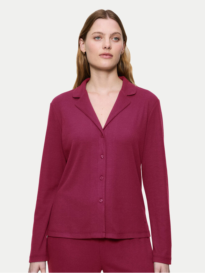 Triumph Triumph Pyjamahemd Mix&Match 10225047 Dunkelrot Regular Fit