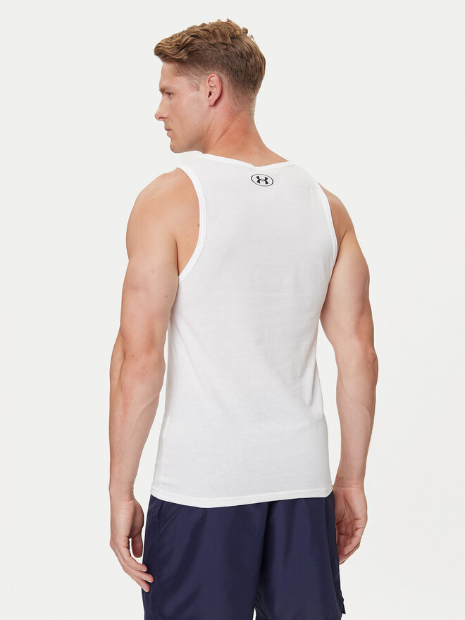 Under Armour Under Armour Tank top marškinėliai Ua Sportstyle Logo Tank 1382883-100 Balta Loose Fit