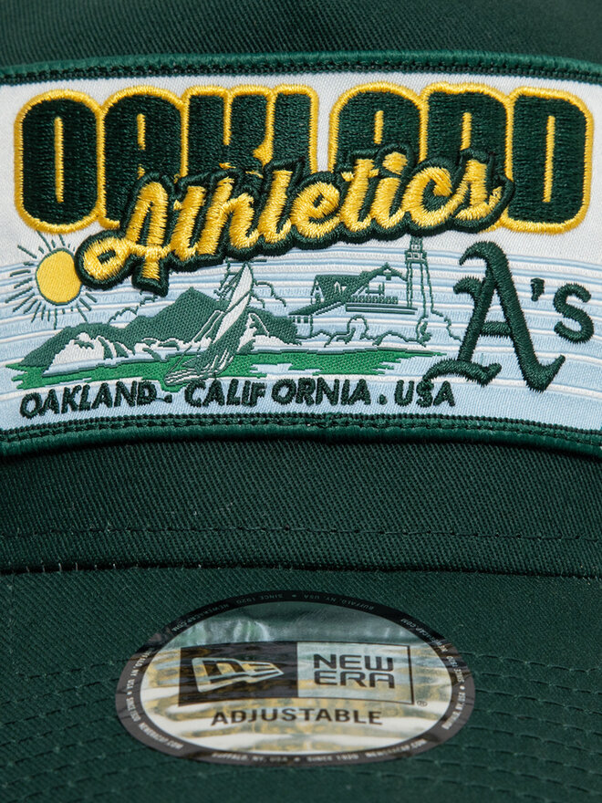 New Era Czapka z daszkiem New Era Mlb Patch Trucker Oakland Athletics 60595258 Zielony