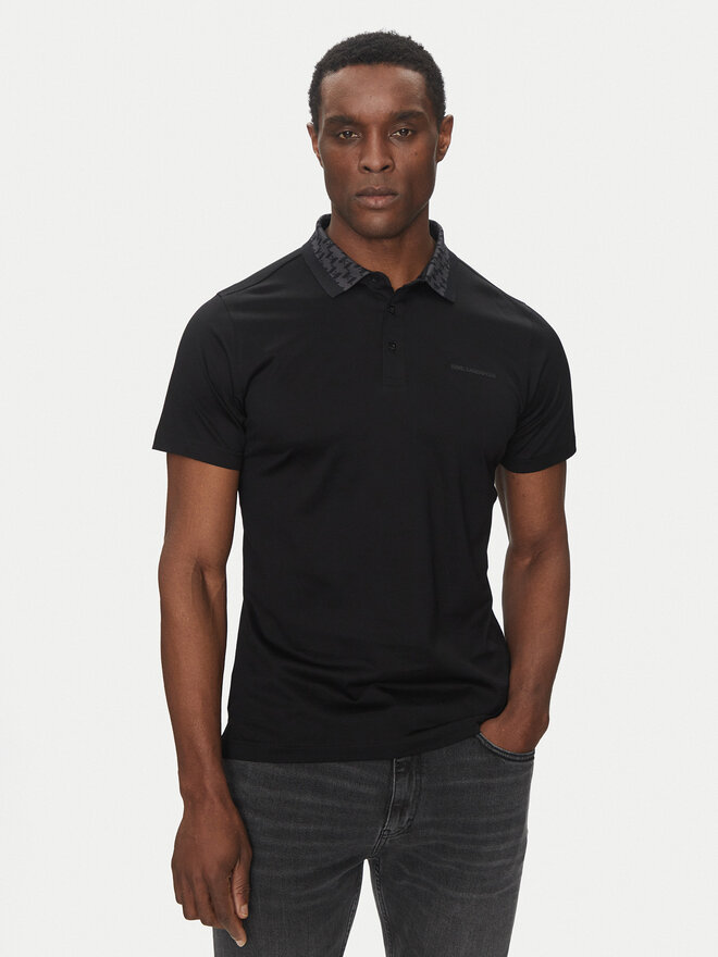 KARL LAGERFELD KARL LAGERFELD Polo 745001 552200 Μαύρο Slim Fit