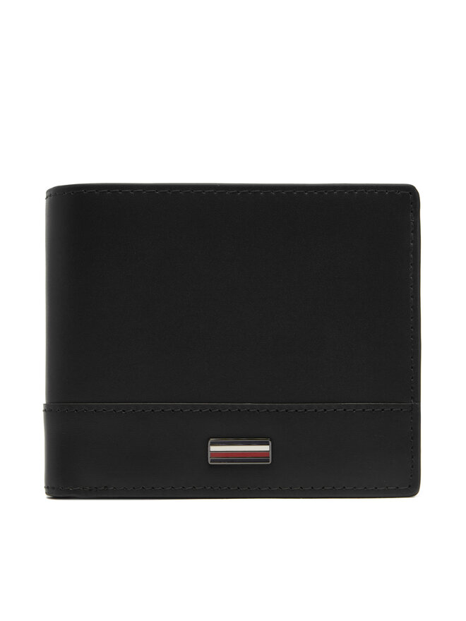 Tommy Hilfiger Velká pánská peněženka Tommy Hilfiger Th Corp Cc Flap And Coin AM0AM13246 Černá