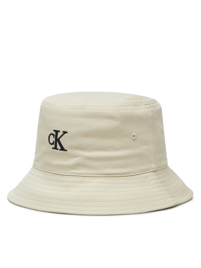 Calvin Klein Jeans Kapelusz Calvin Klein Jeans Embroidered Monogram Bucket Hat LV04K5020G Biały