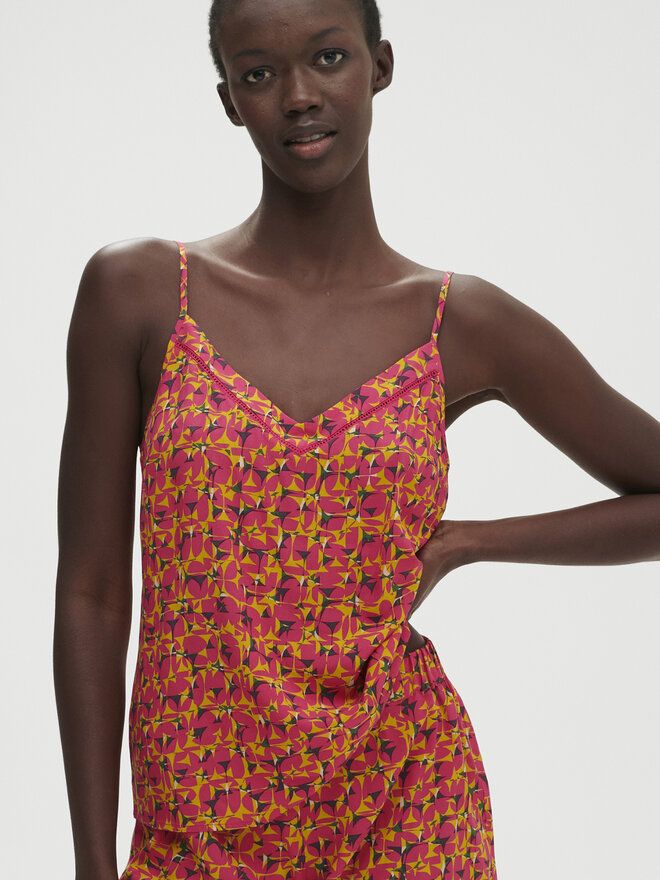 Simone Pérèle Simone Pérèle Camiseta de pijama Songe 18S900 Rosa Comfort Fit