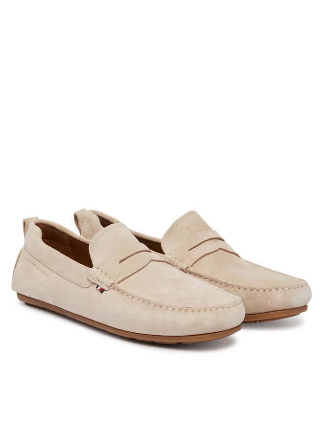 Tommy Hilfiger Mokassins Tommy Hilfiger Core Hilfiegr Suede Driver FM0FM05789 Beige
