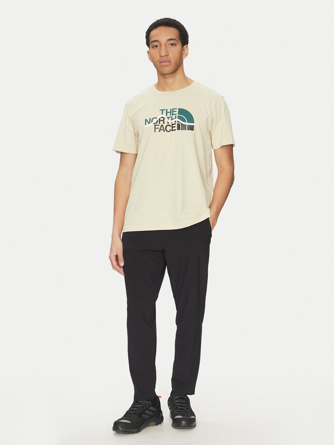 The North Face The North Face Marškinėliai Mountain Line NF0A87NT Smėlio Regular Fit