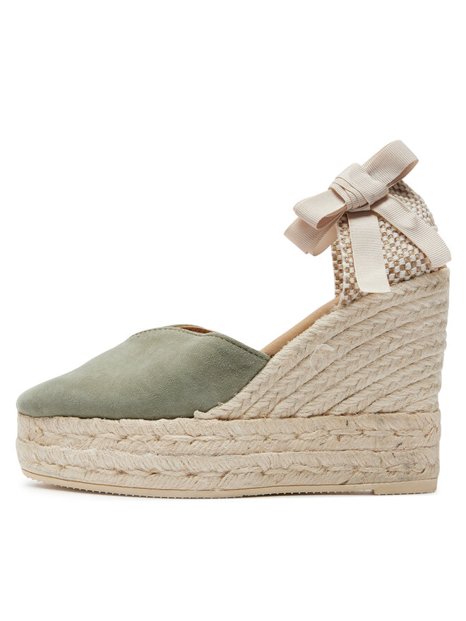 Manebi Espadrilles Manebi Hamptons Heart-Shaped Wedge Espadrilles W 0.1 WH Zöld